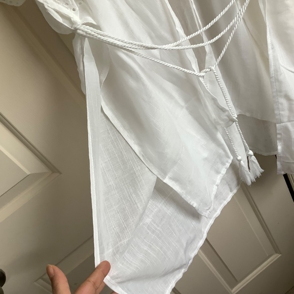 Vince Camuto Eyelet Embroidered Cover-Up Duster White OS - Picture 14 of 15